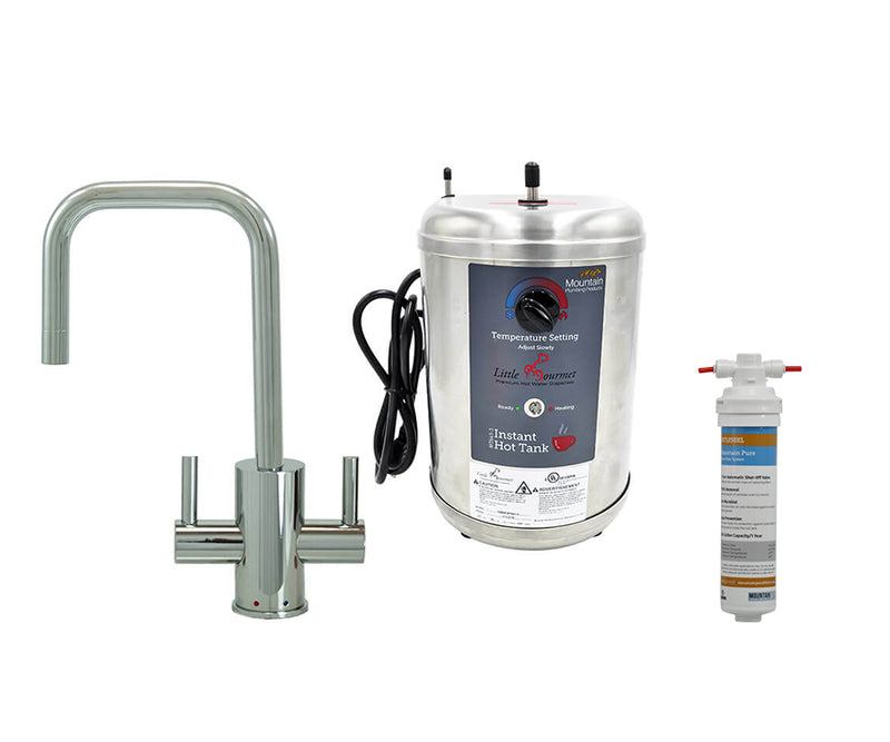 Mountain Plumbing MT1831DIY-NL Francis Anthony Hot & Cold Water Faucet (90? Spout) & Little Gourmet Hot Water Tank - Parent