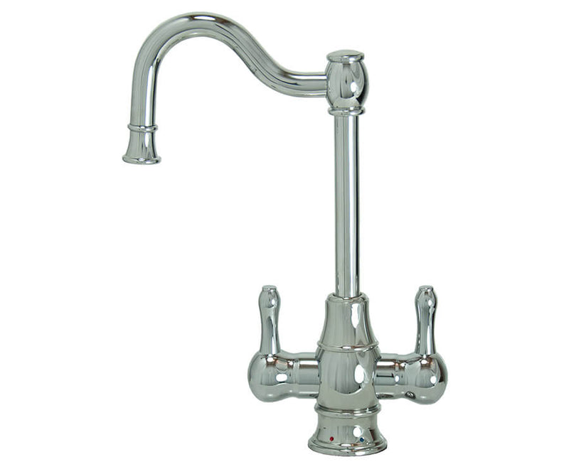 Mountain Plumbing MT1871-NL Francis Anthony Hot & Cold Water Faucet w/Traditional Double Curved Body & Curved Handles - Parent