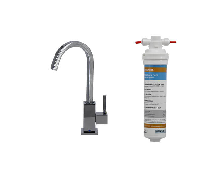 Mountain Plumbing MT1883FIL-NL Point-of-Use Drinking Faucet with Contemporary Square Body Mountain Pure Water Filtration System - Parent