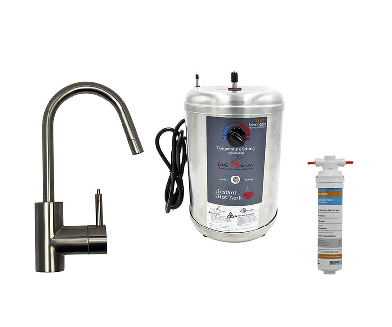 Mountain Plumbing MT1900DIY-NL Single Handle Hot & Cold Faucet & Little Gourmet Premium Hot Water Tank - Parent