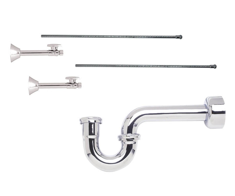 Mountain Plumbing MT4434-NL Lavatory Supply Kit Brass Oval Handle with 1/4" Turn Ball Valve Lead Free - Parent