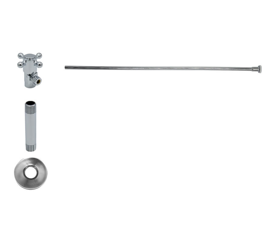 Mountain Plumbing MT4800X-NL Toilet Supply Kit Angle Cross Handle 1/2" Compression Inlet - Parent