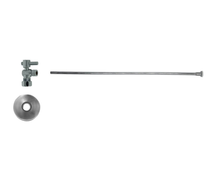 Mountain Plumbing MT482BL-NL Toilet Supply Kit - Mini Lever Handle with 1/4 Turn Ball Valve - Angle, Flat Head Riser - Parent