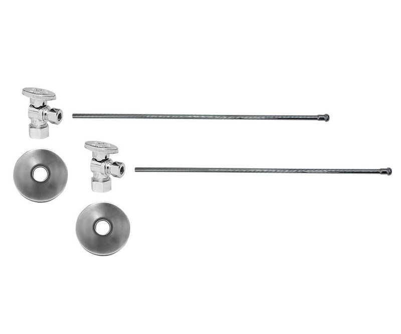 Mountain Plumbing MT493BO-NL 5/8" Lavatory Supply Kit Angle Brass Oval Handle - Parent