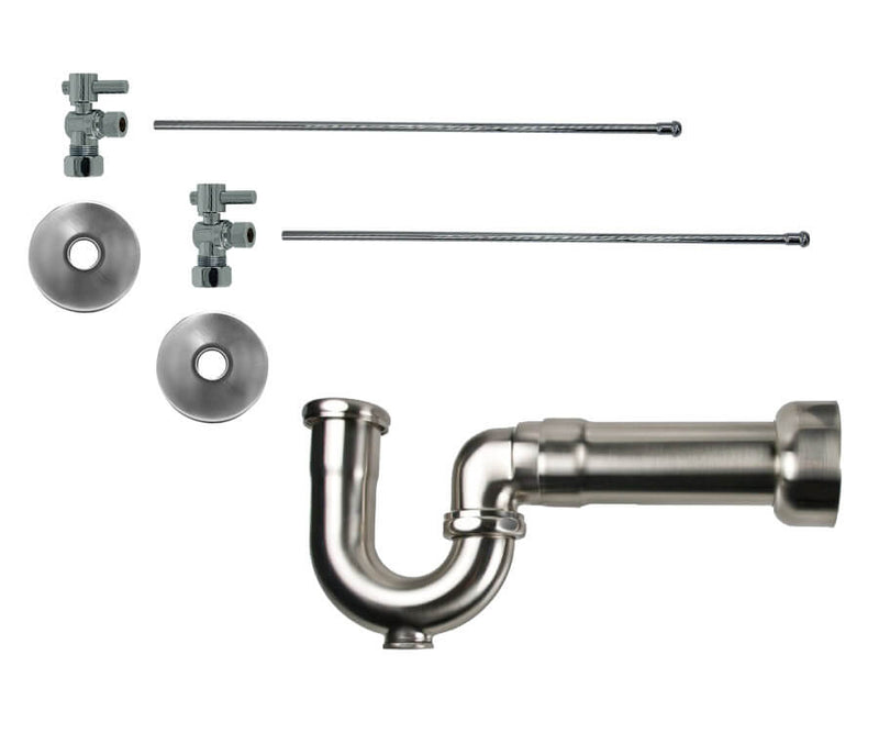 Mountain Plumbing MT521MASS-NL Lavatory Supply Kit - Mini Lever Handle with 1/4 Turn Ball Valve - Angle, Massachusetts P-Trap - Parent