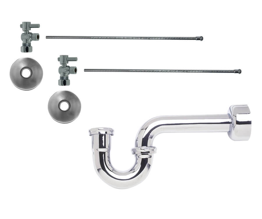 Mountain Plumbing MT5431-NL Lavatory Supply Kit - Mini Lever Handle with 1/4 Turn Ball Valve - Angle, P-Trap 1-1/4" - Parent