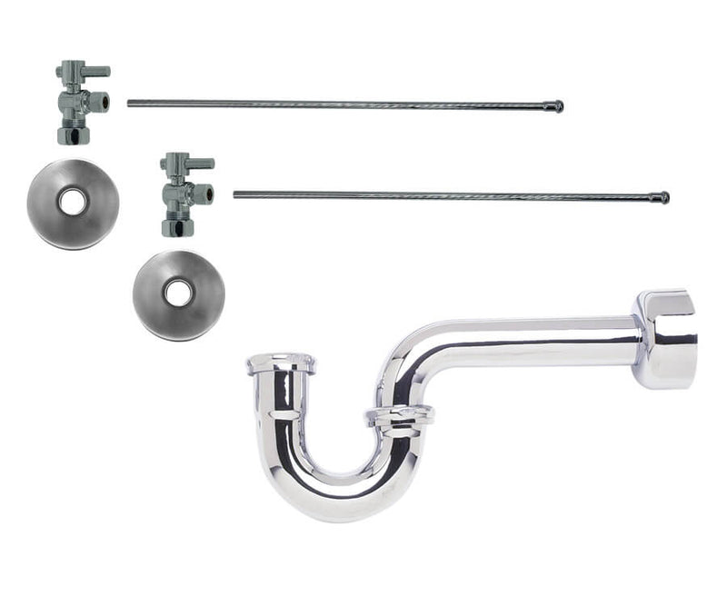 Mountain Plumbing MT5431-NL Lavatory Supply Kit - Mini Lever Handle with 1/4 Turn Ball Valve - Angle, P-Trap 1-1/4" - Parent