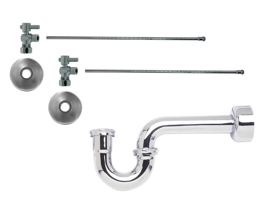 Mountain Plumbing MT5432-NL Lavatory Supply Kit - Mini Lever Handle with 1/4 Turn Ball Valve - Angle, P-Trap 1-1/2" - Parent