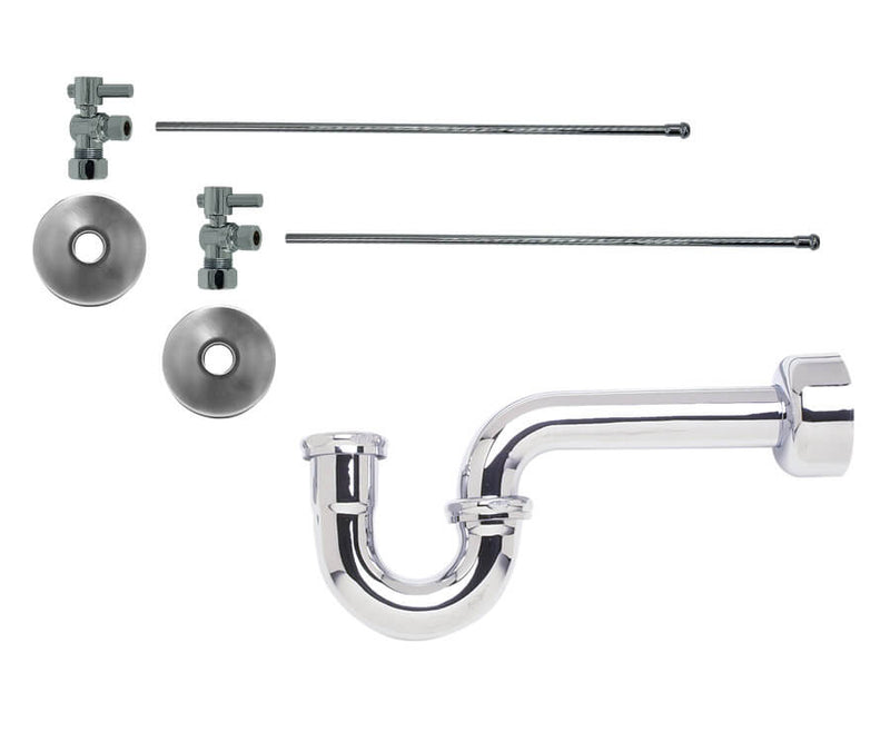 Mountain Plumbing MT5432-NL Lavatory Supply Kit - Mini Lever Handle with 1/4 Turn Ball Valve - Angle, P-Trap 1-1/2" - Parent