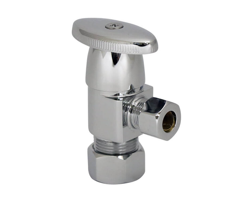 Mountain Plumbing MT6003-NL Deluxe Brass Oval Handle Angle Valve 1/2" Compression Inlet - Parent