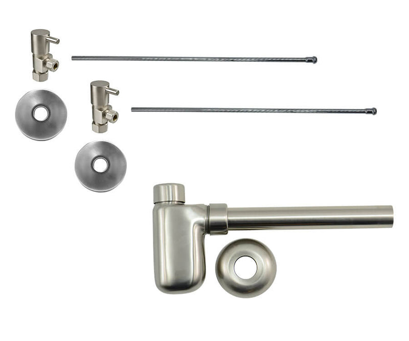 Mountain Plumbing MT7000-NL Lavatory Supply Kit w/Decorative Trap Angle Contemporary Lever Handle 1/2" Compression Inlet - Parent