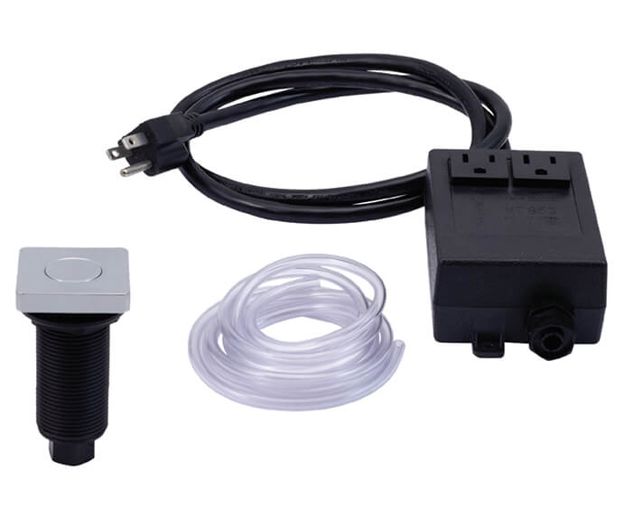 Mountain Plumbing MT962 Square "Deluxe" Flush Waste Disposer Air Switch with Freedom Mount - Parent