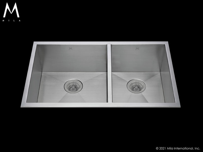 Mila MTD-503SB Atelier Double Bowl Flush Mount/Tri Mount