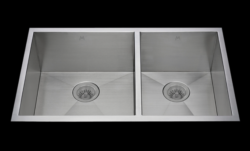 Mila MTD-803SB Atelier Double Bowl Flush Mount/Tri Mount