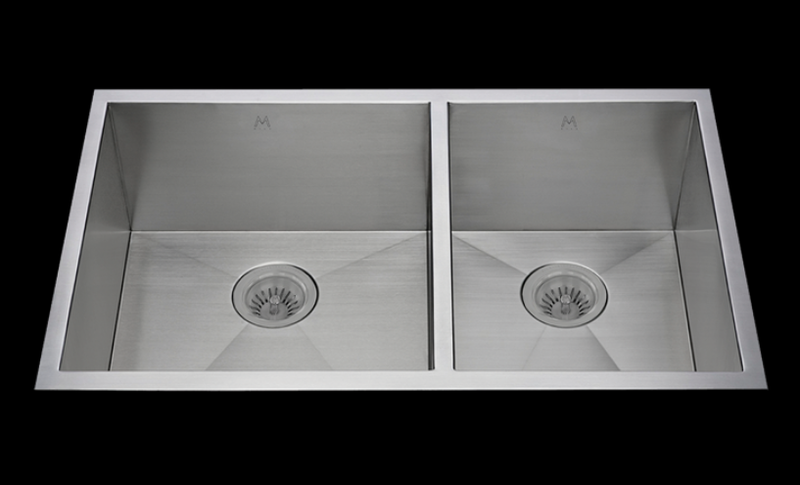 Mila MTD-803SB Atelier Double Bowl Flush Mount/Tri Mount