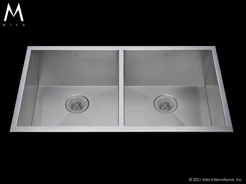 Mila MTD-804SB Atelier Double Bowl Flush Mount/Tri Mount