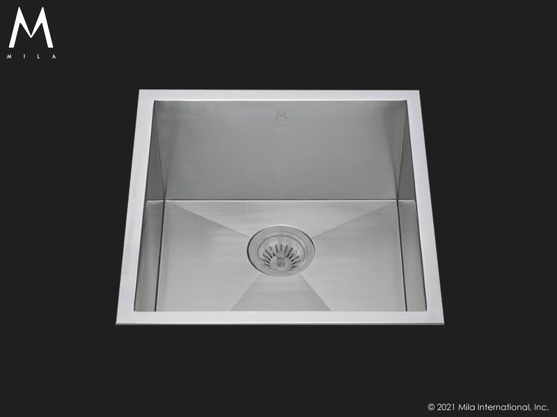 Mila MTS-501SB Atelier Single Bowl Flush Mount/Tri Mount Sink