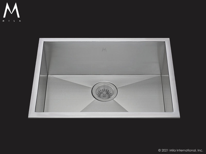 Mila MTS-502SB Atelier Single Bowl Flush Mount/Tri Mount Sink
