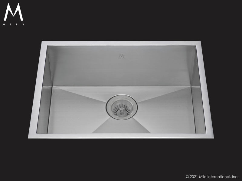 Mila MTS-503SB Atelier Single Bowl Flush Mount/Tri Mount Sink