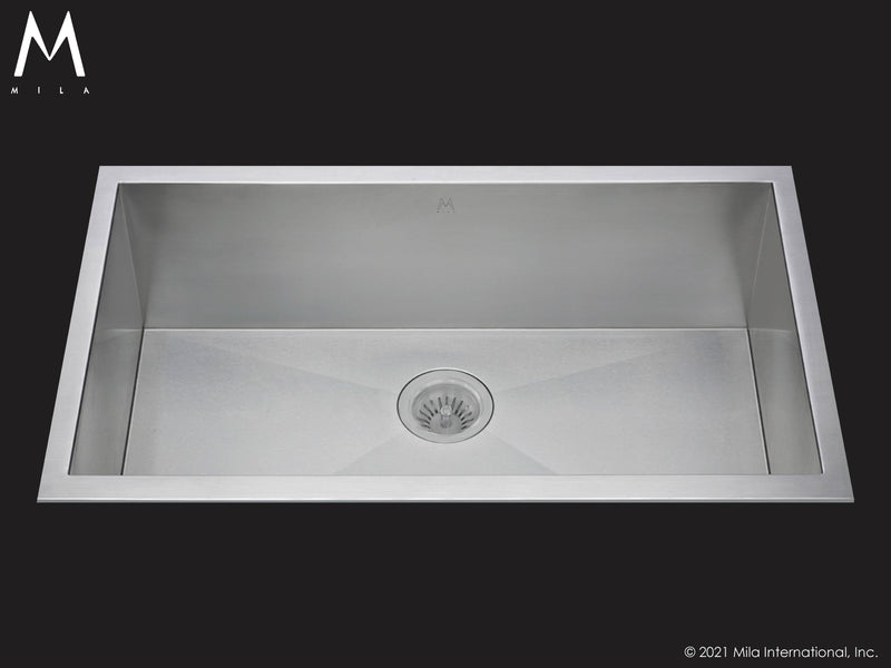 Mila MTS-504SB Atelier Single Bowl Flush Mount/Tri Mount Sink