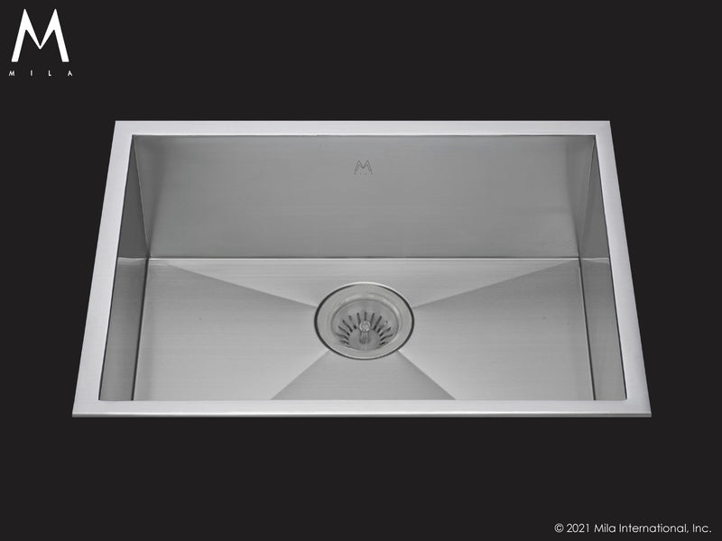 Mila MTS-654SB Atelier Single Bowl Flush Mount/Tri Mount Sink