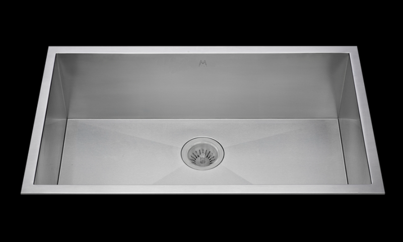 Mila MTS-655SB Atelier Single Bowl Flush Mount/Tri Mount Sink