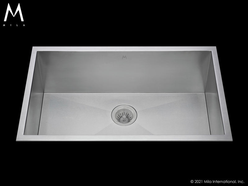 Mila MTS-801SB Atelier Single Bowl Flush Mount/Tri Mount Sink