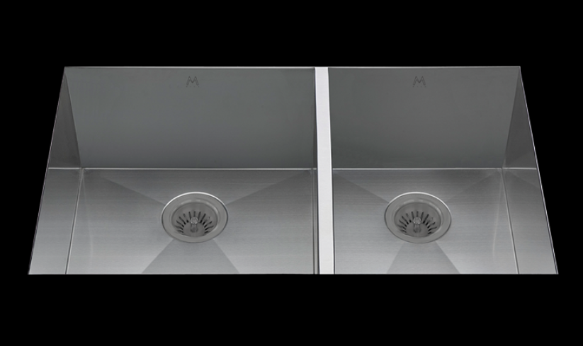 Mila MUD-803SB Flatiron Double Bowl Sink