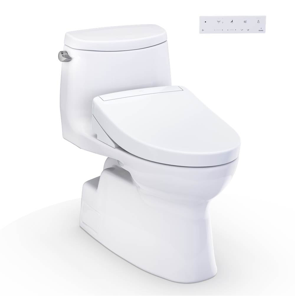 Toto MW6143446CEFG#01 Washlet+ Carlyle Ii One-Piece Elongated 1.28 GPF Toilet and Washlet+ S5 Bidet Seat