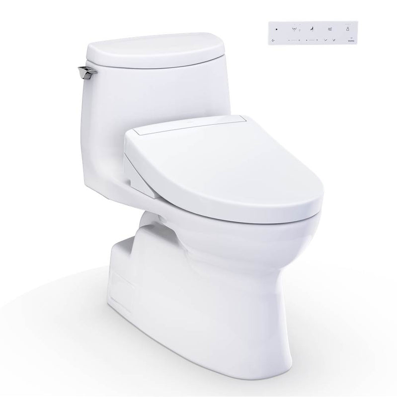 Toto MW6143446CUFG#01 Washlet+ Carlyle Ii 1G One-Piece Elongated 1.0 GPF Toilet and Washlet+ S5 Bidet Seat