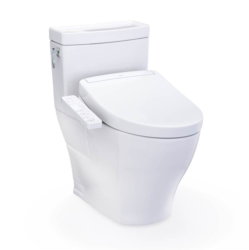Toto MW6263346CEFG#01 Washlet+ Aimes One-Piece Elongated 1.28 GPF Toilet and Washlet S2 Bidet Seat