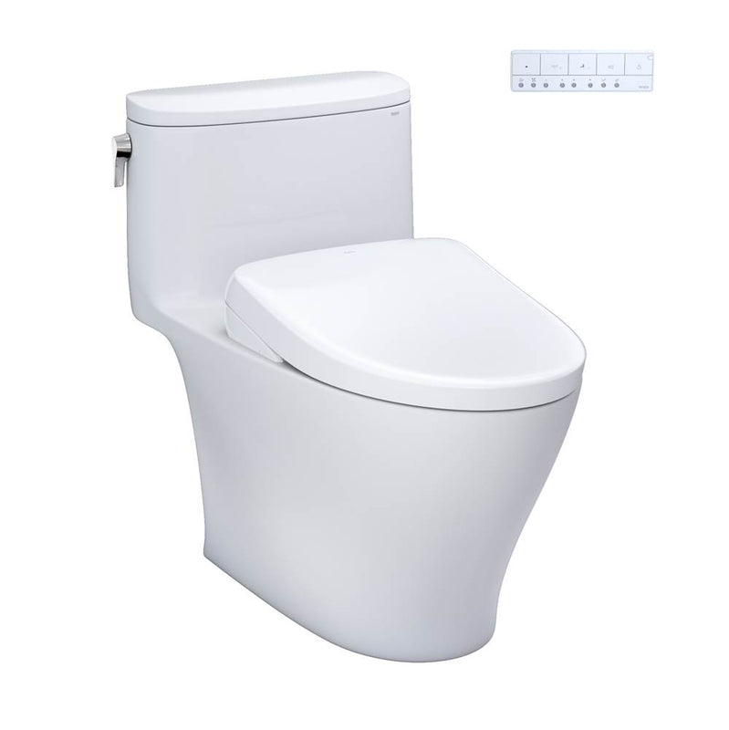 Toto MW6424726CEFG#01 Washlet Nexus One-Piece Elongated 1.28 GPF Toilet With S7 Contemporary Bidet Seat