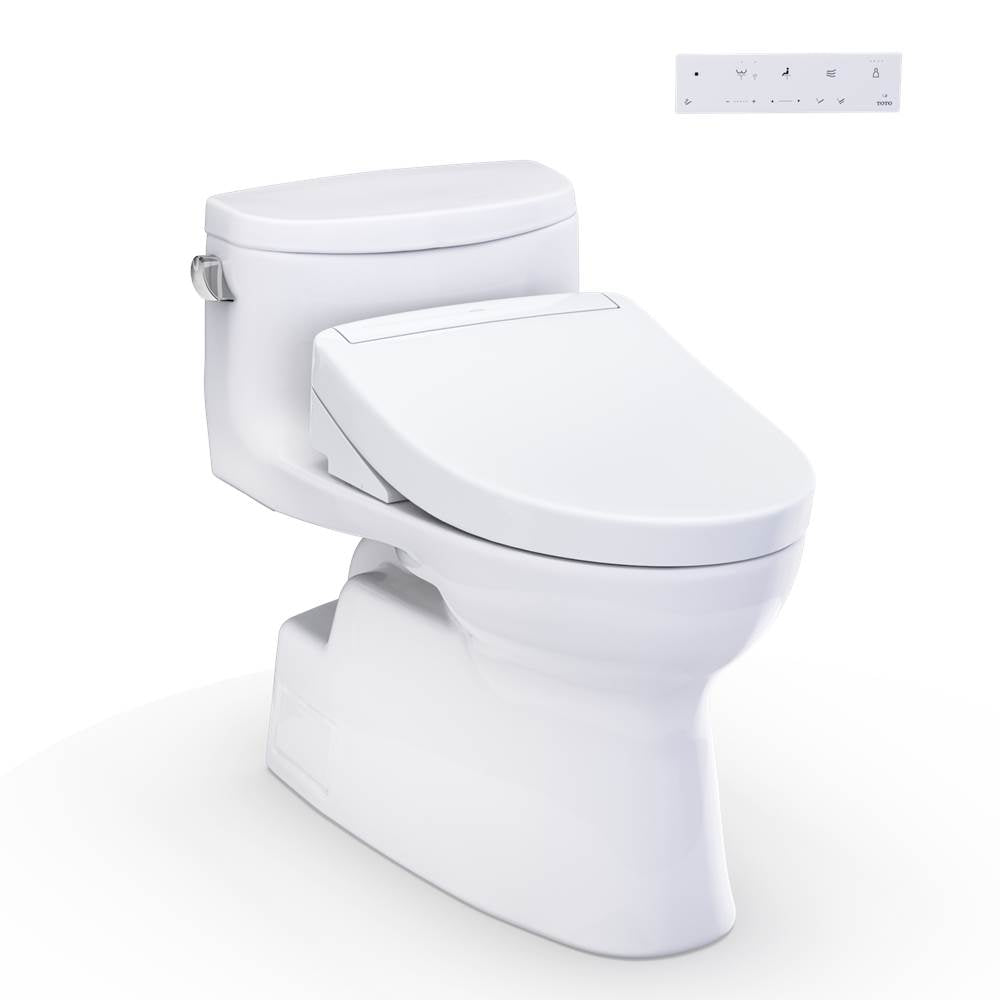 Toto MW6443446CEFG#01 Washlet+ Carolina Ii One-Piece Elongated 1.28 GPF Toilet and Washlet+ S5 Bidet Seat