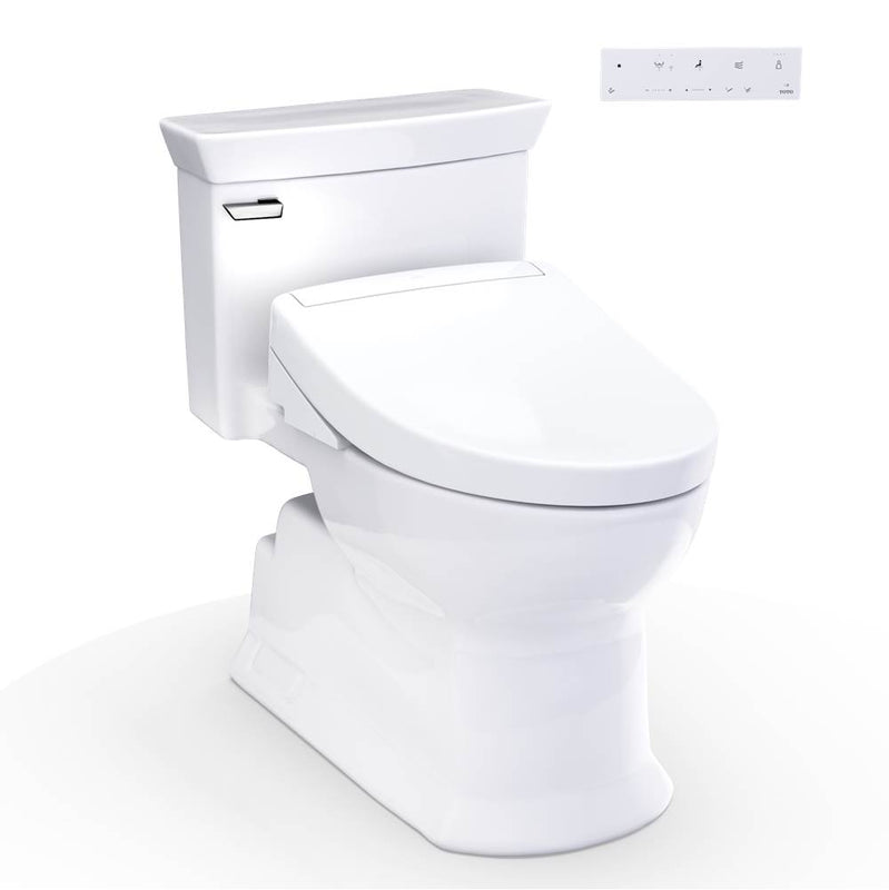 Toto MW9643446CEFG#01 Washlet Soir Elongated 1.28 GPF Universal Height Toilet With S5 Bidet Seat