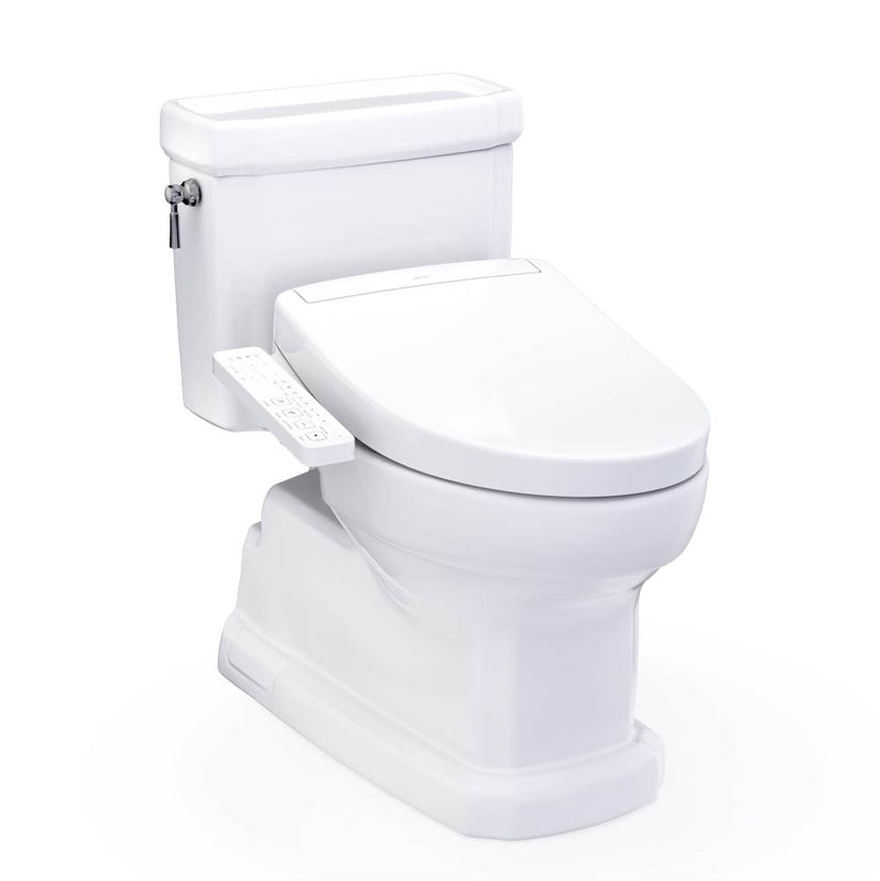 Toto MW9743346CEFG#01 Washlet Eco Guinevere Elongated 1.28 GPF Universal Height Toilet With S2 Bidet Seat