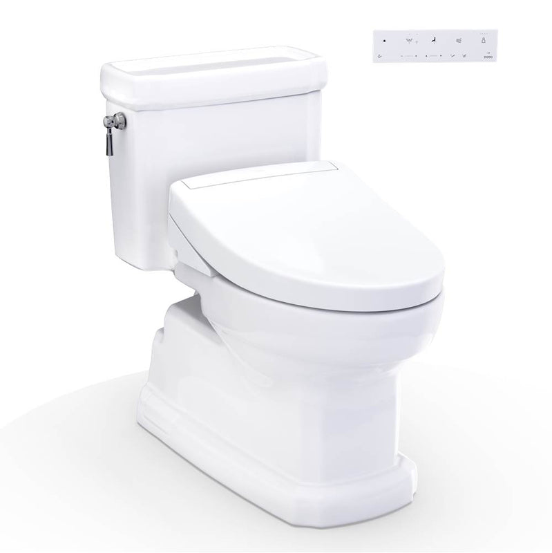 Toto MW9743446CEFG#01 Washlet Eco Guinevere Elongated 1.28 GPF Universal Height Toilet With S5 Bidet Seat