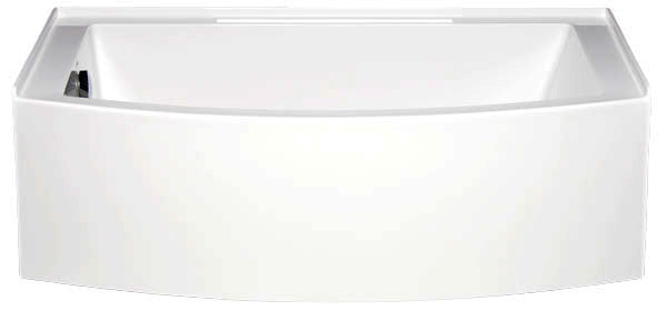 Americh MZ6032LL Mezzaluna 60" x 32" Alcove Luxury Whirlpool Tub, Left Hand - Parent