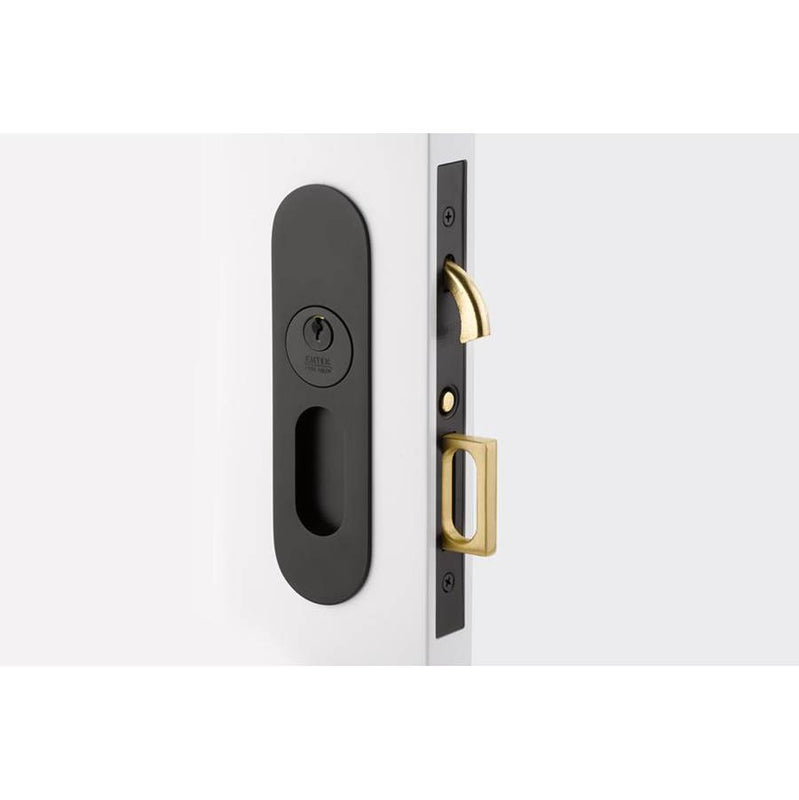 Emtek 2164 Passage , Narrow Oval Pocket Door Mortise Lock - Parent