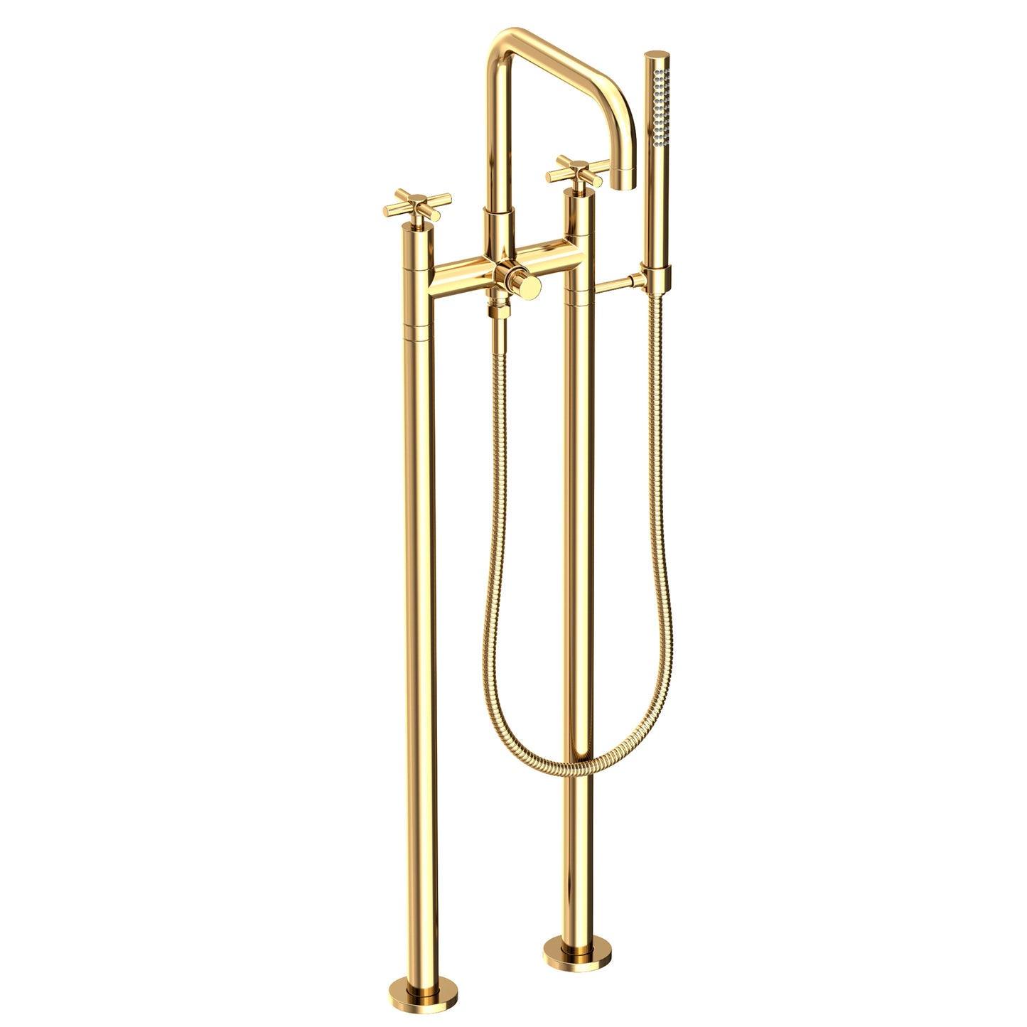 Newport Brass 1400-4262 East Square Exposed Tub & Hand Shower Set W/Risers
