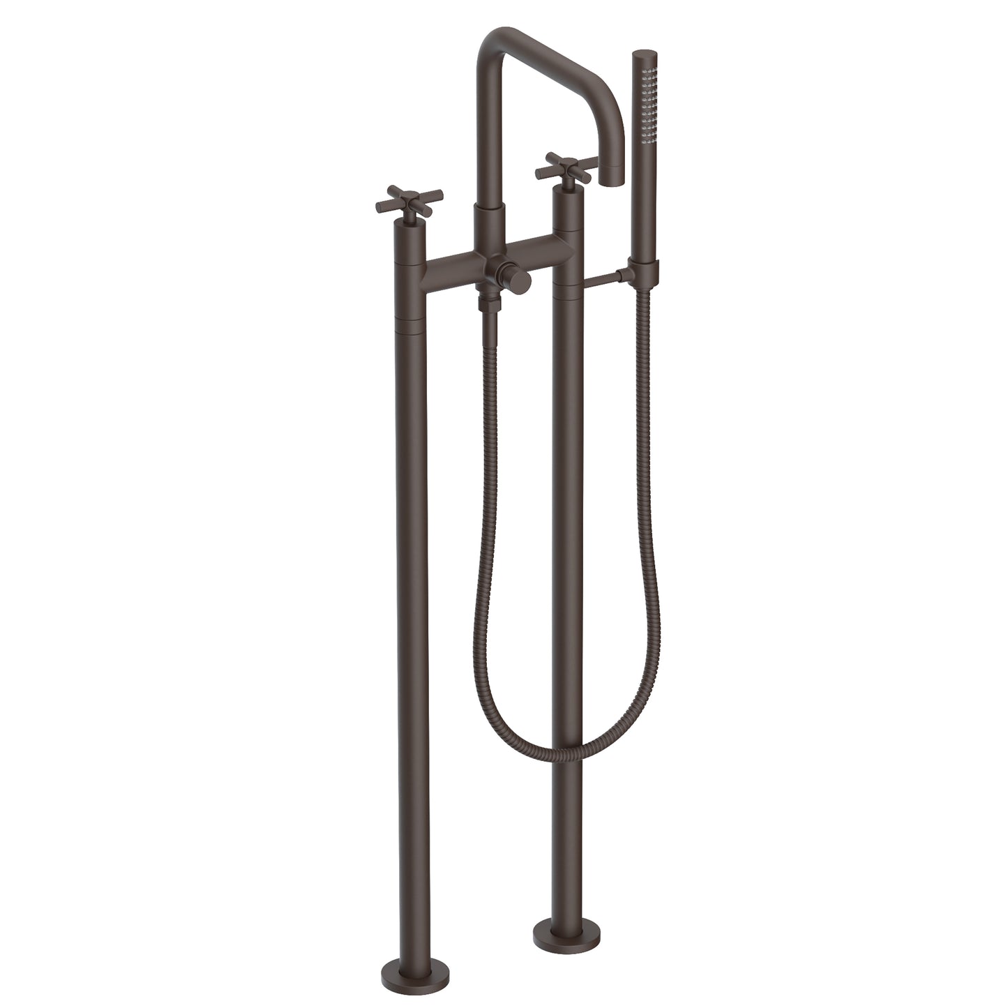 Newport Brass 1400-4262 East Square Exposed Tub & Hand Shower Set W/Risers