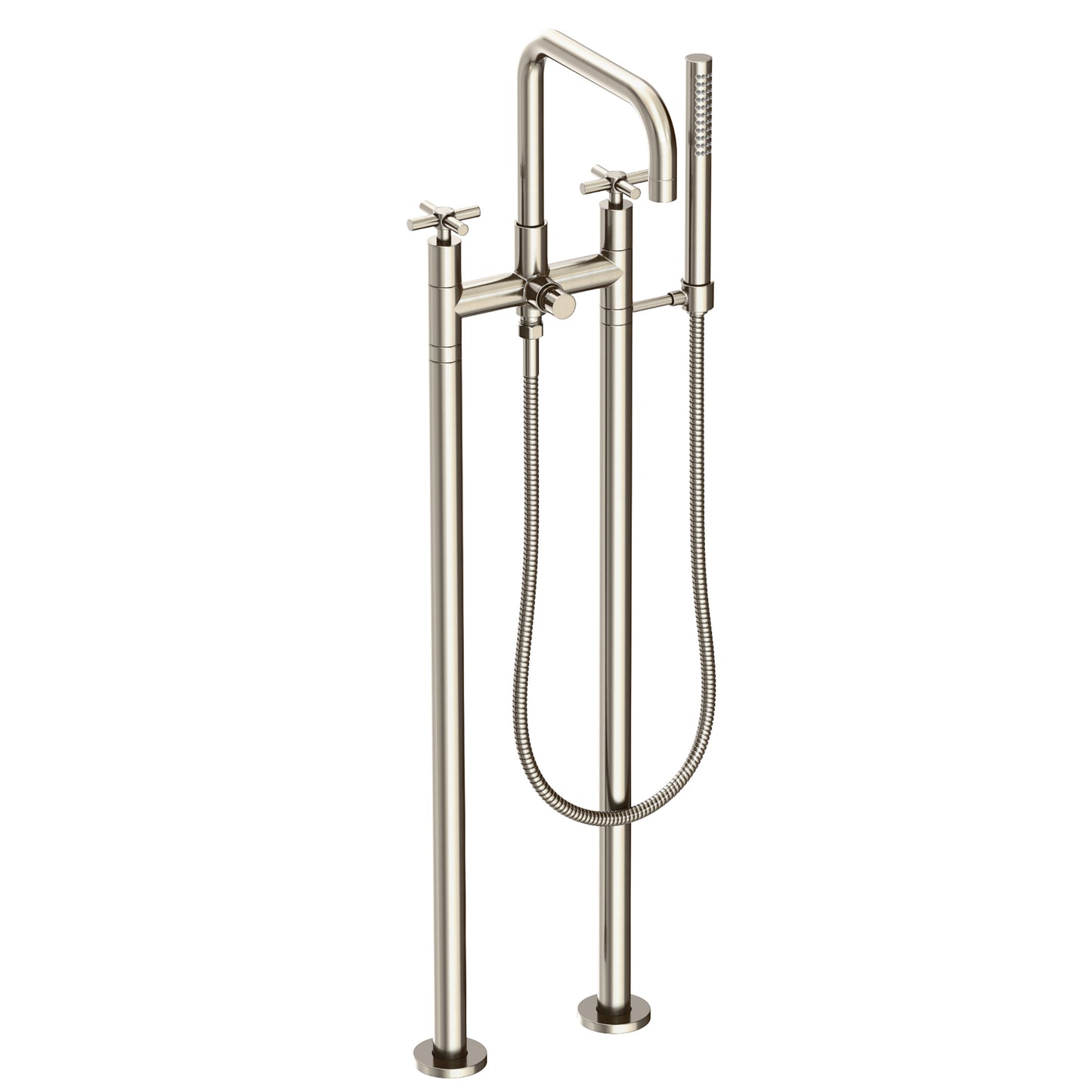Newport Brass 1400-4262 East Square Exposed Tub & Hand Shower Set W/Risers