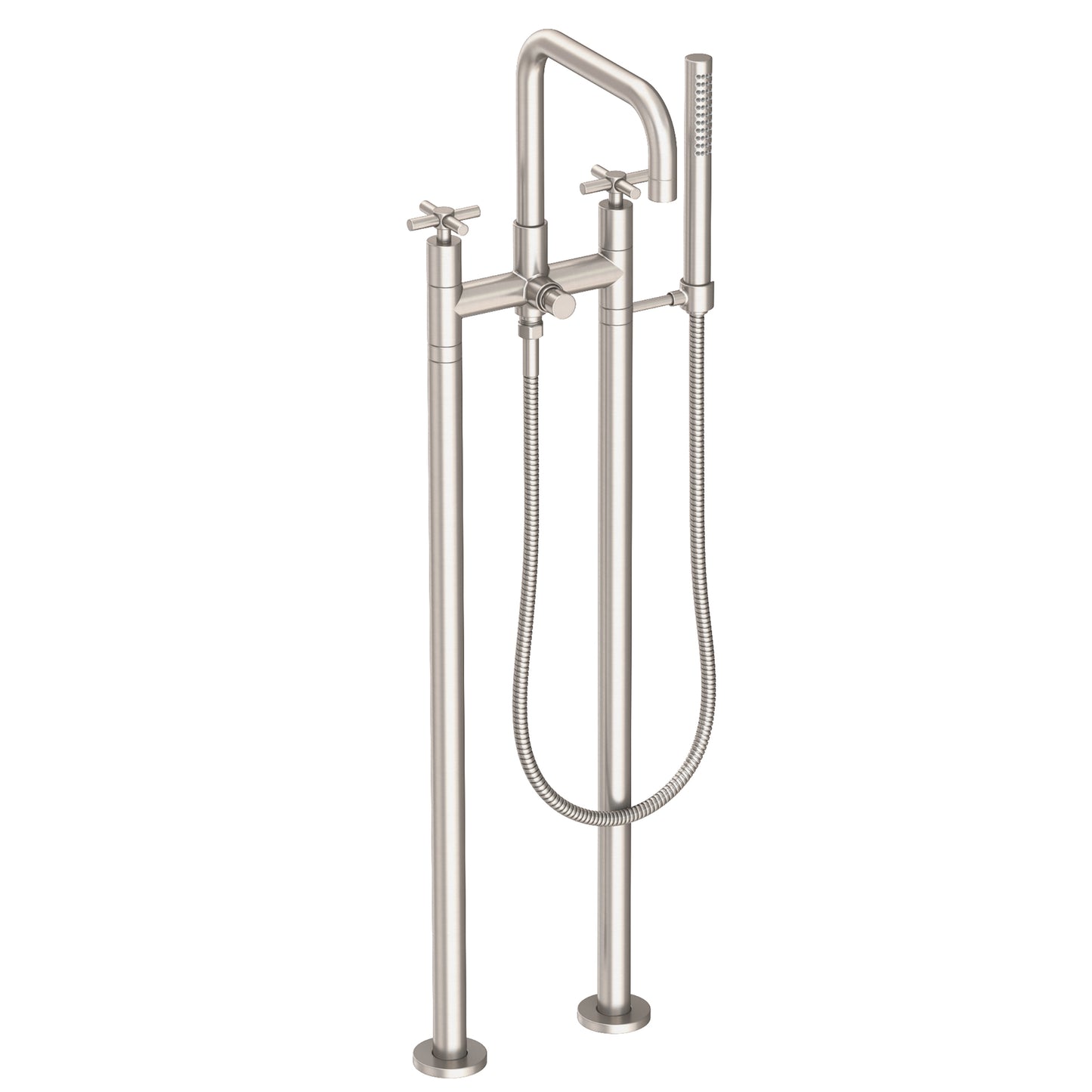 Newport Brass 1400-4262 East Square Exposed Tub & Hand Shower Set W/Risers