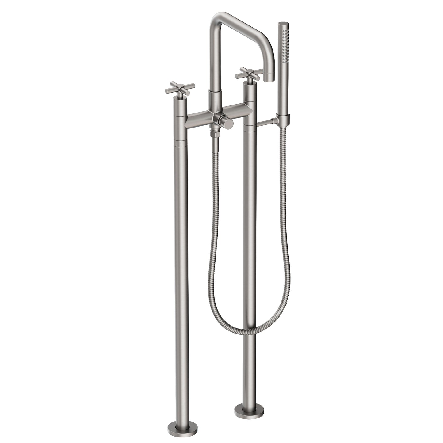 Newport Brass 1400-4262 East Square Exposed Tub & Hand Shower Set W/Risers