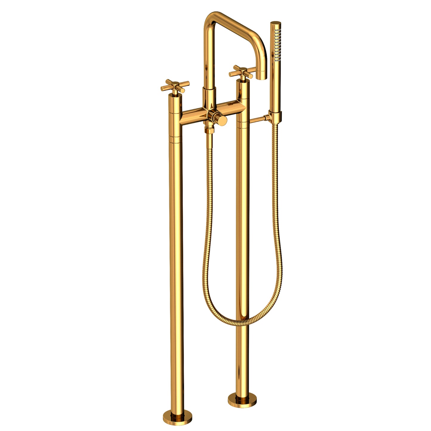 Newport Brass 1400-4262 East Square Exposed Tub & Hand Shower Set W/Risers