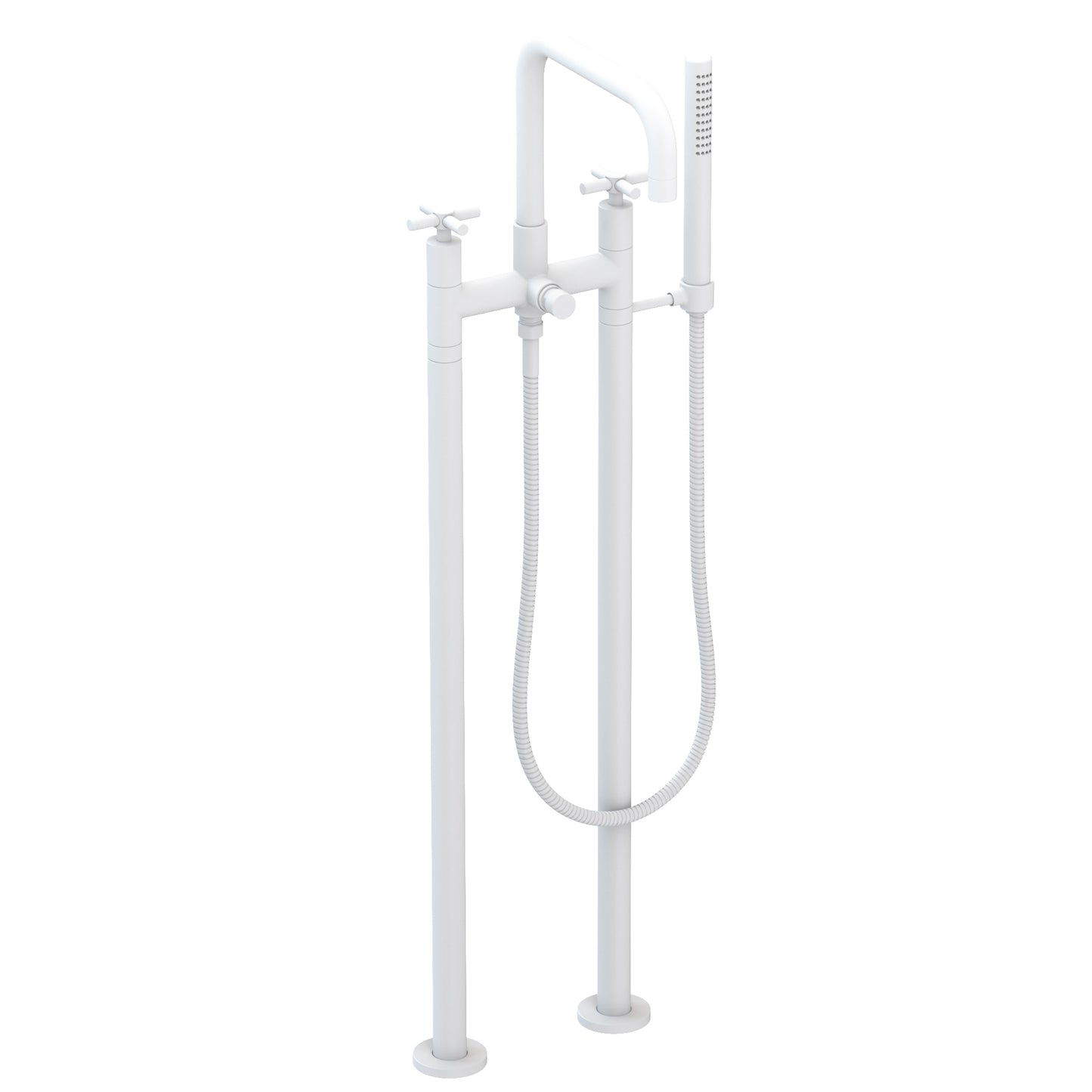 Newport Brass 1400-4262 East Square Exposed Tub & Hand Shower Set W/Risers