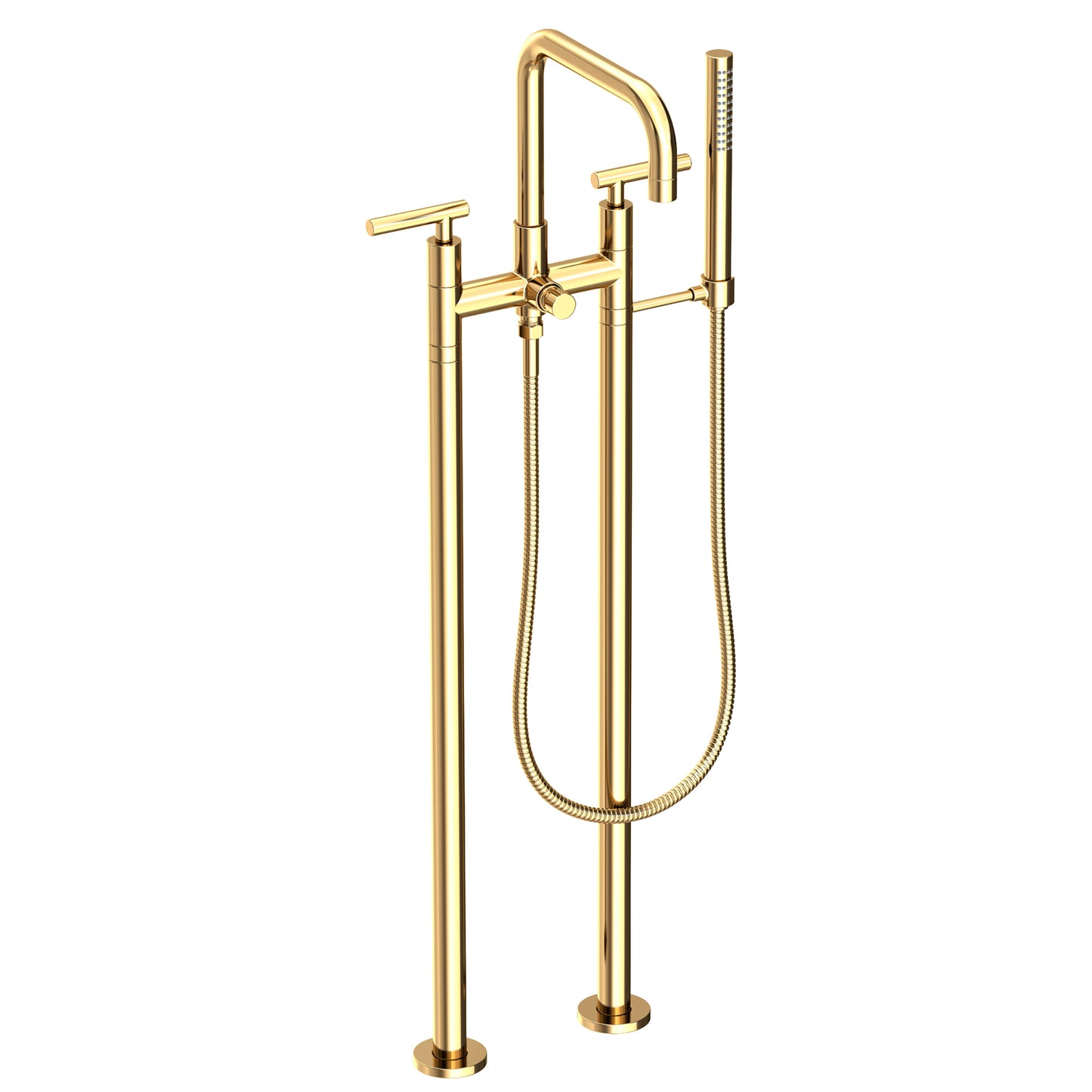 Newport Brass 1400-4263 East Square Exposed Tub & Hand Shower Set w/Risers