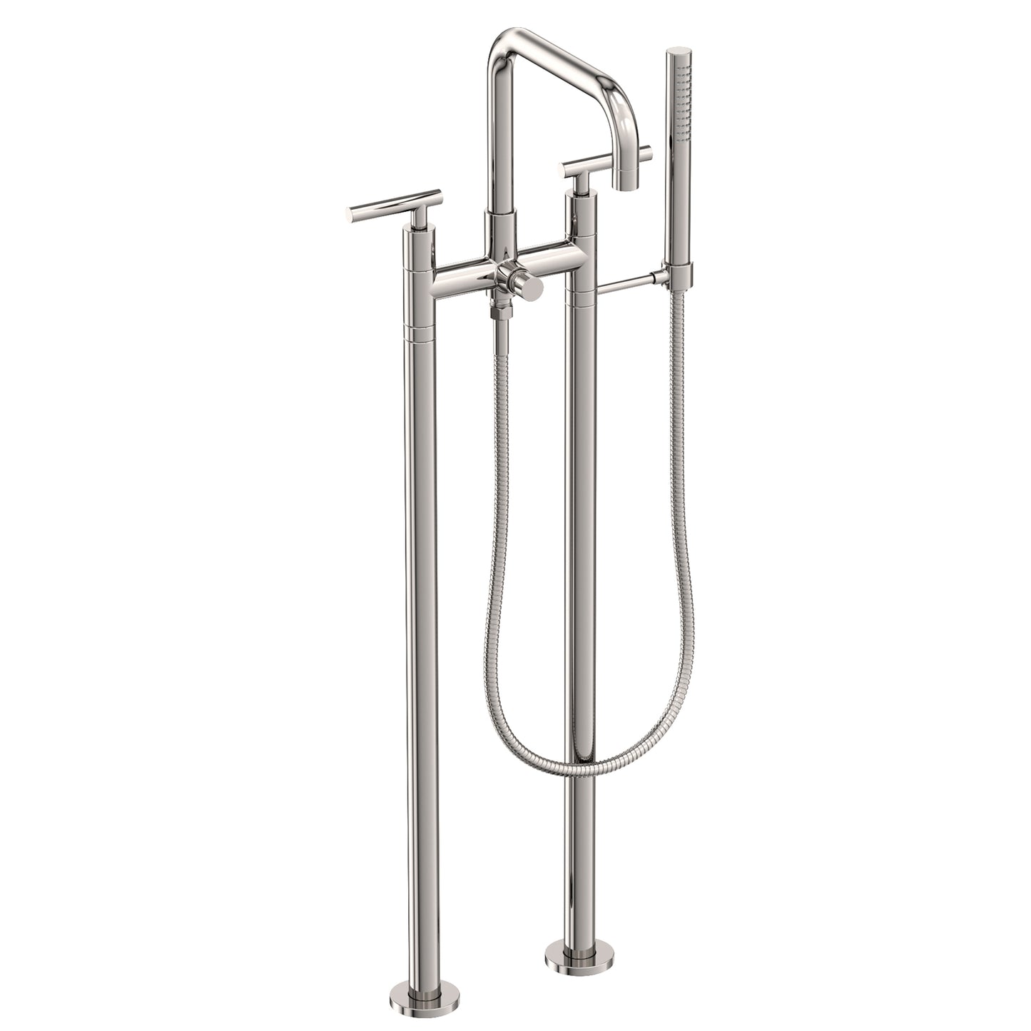 Newport Brass 1400-4263 East Square Exposed Tub & Hand Shower Set w/Risers