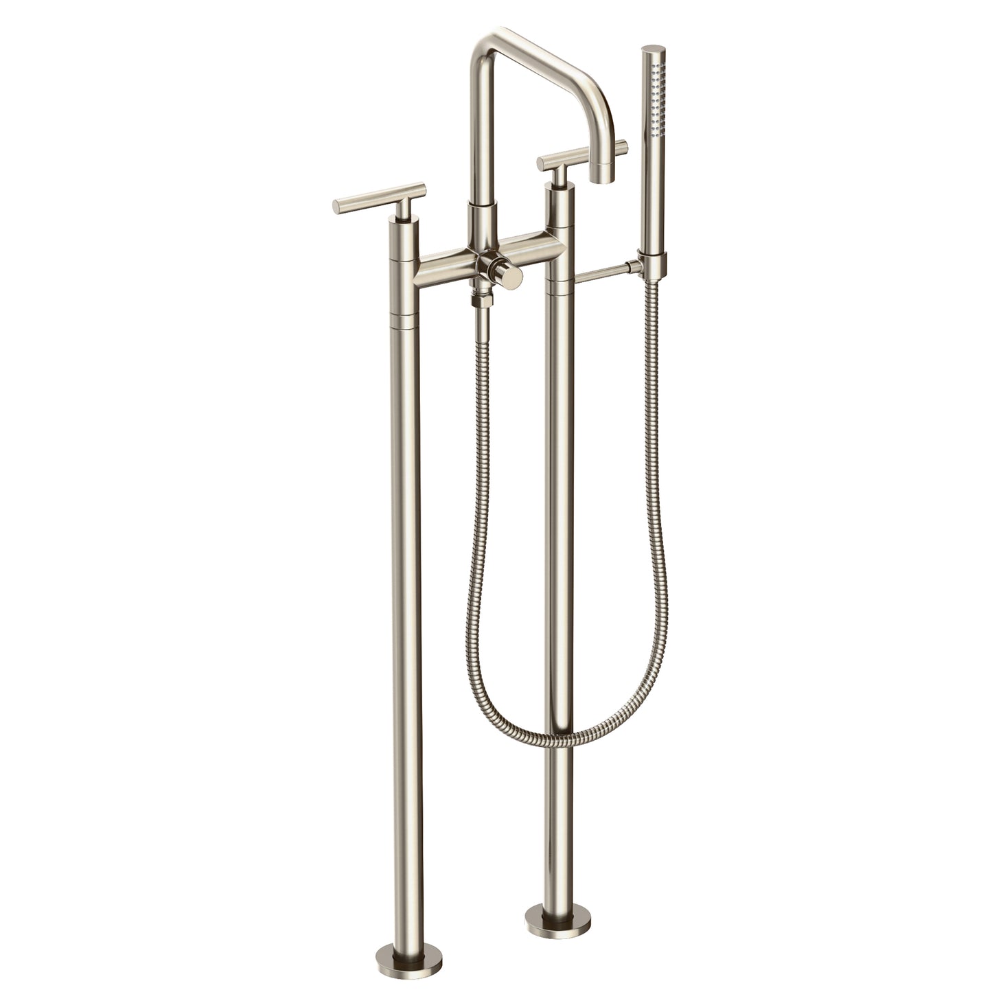 Newport Brass 1400-4263 East Square Exposed Tub & Hand Shower Set w/Risers