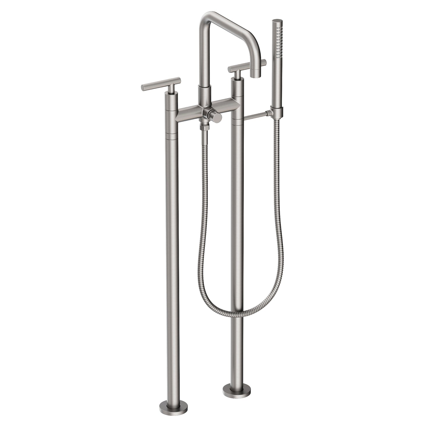 Newport Brass 1400-4263 East Square Exposed Tub & Hand Shower Set w/Risers