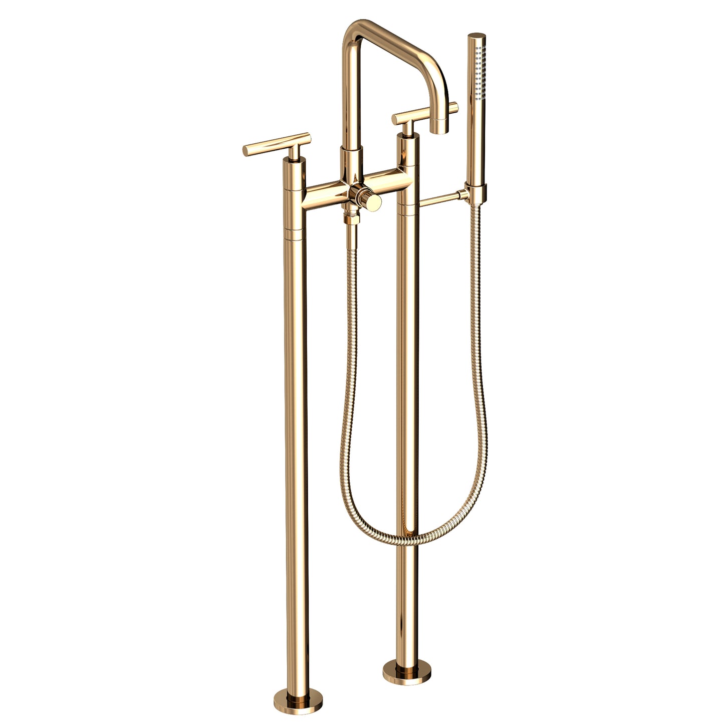Newport Brass 1400-4263 East Square Exposed Tub & Hand Shower Set w/Risers